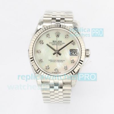 EWF Replica Rolex Datejust 31mm Jubilee Bracelet White MOP Diamond Dial